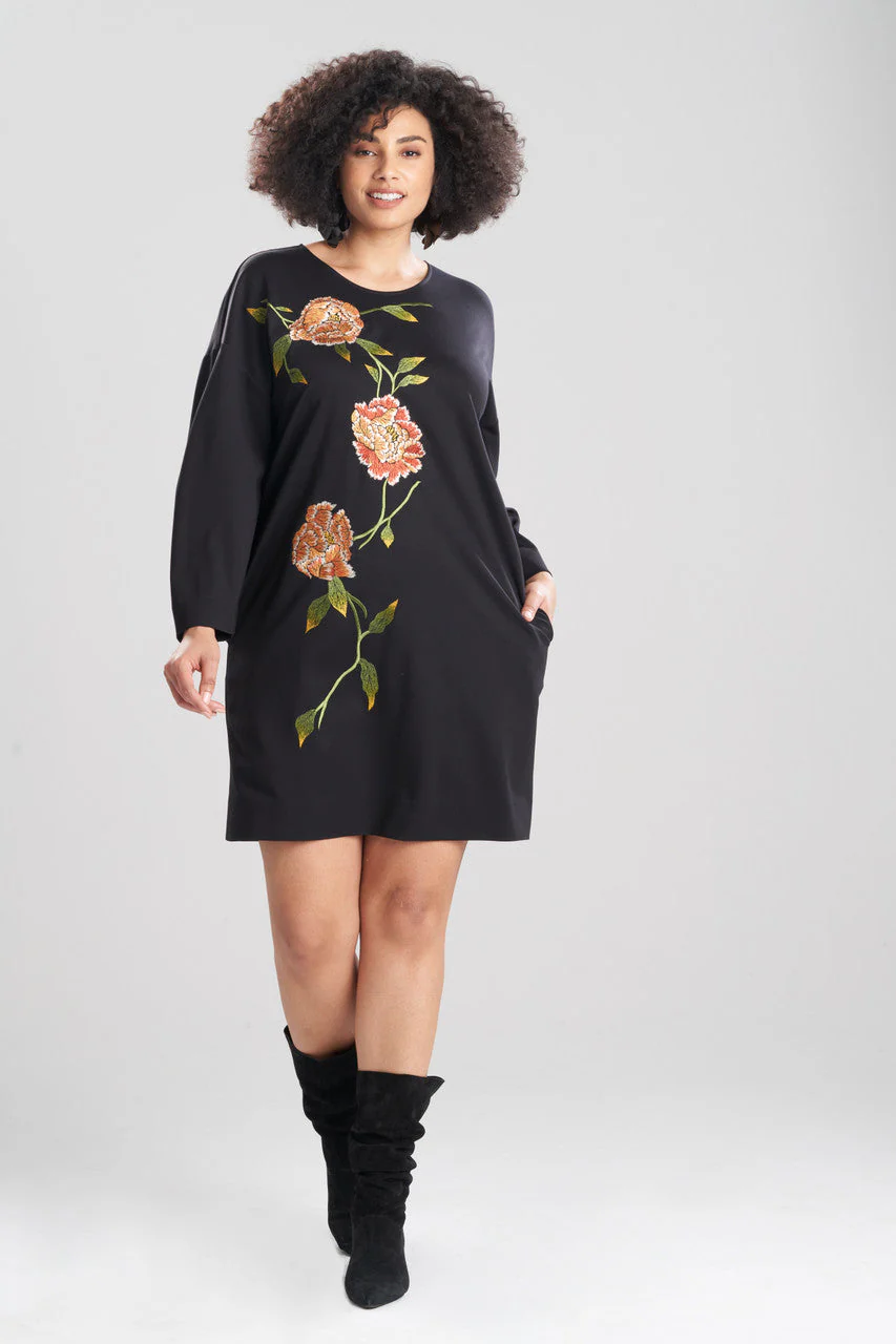 Light Weight Ponte Embroidered Dress - Image 5