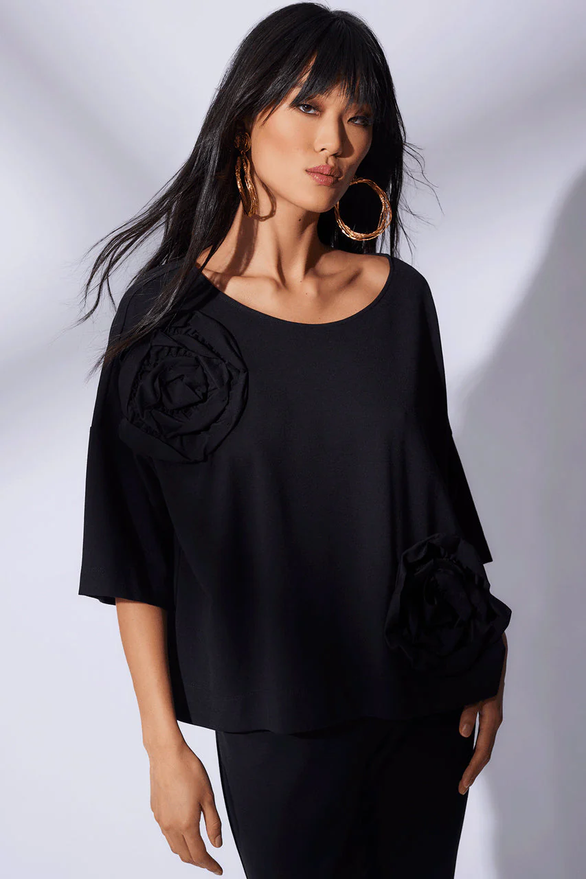 Light Weight Ponte Embroidered Top