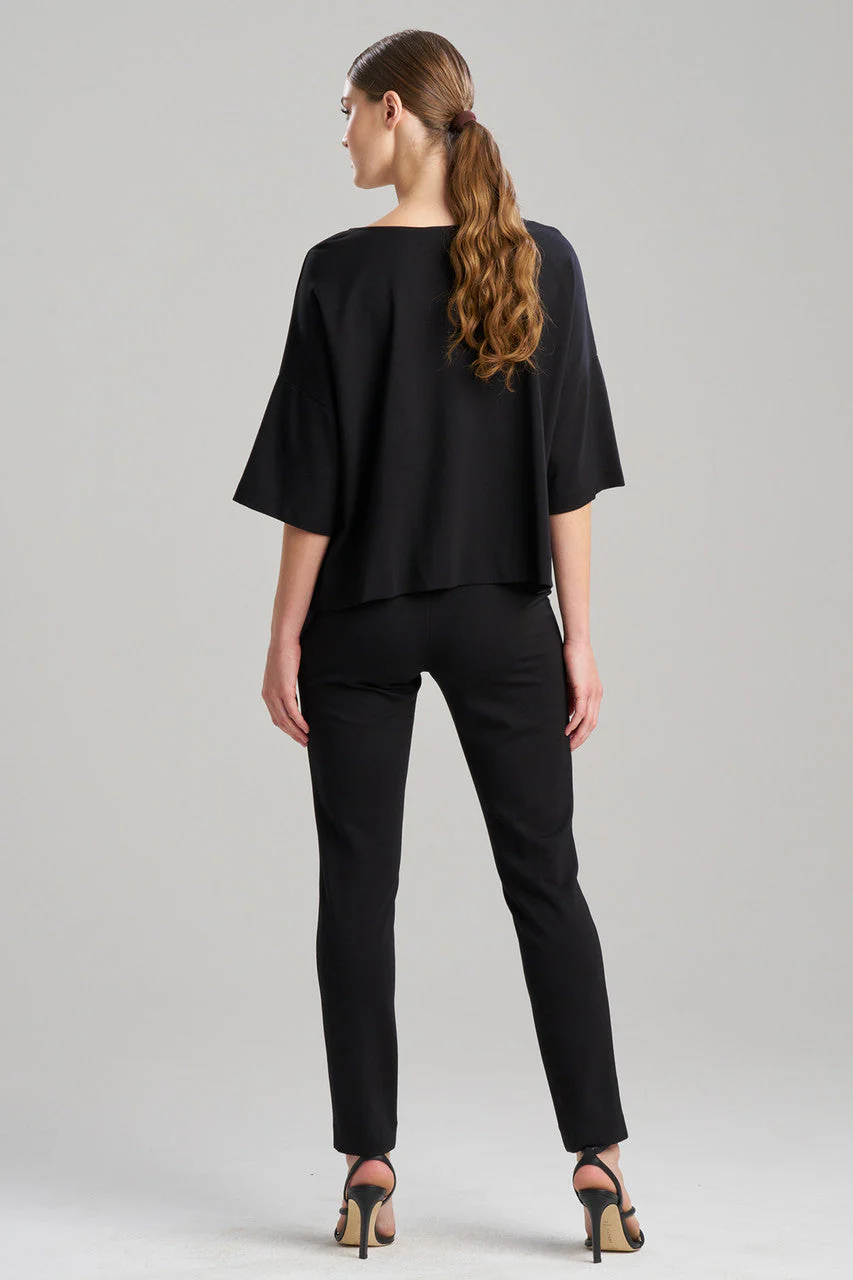 Light Weight Ponte Embroidered Top - Image 3