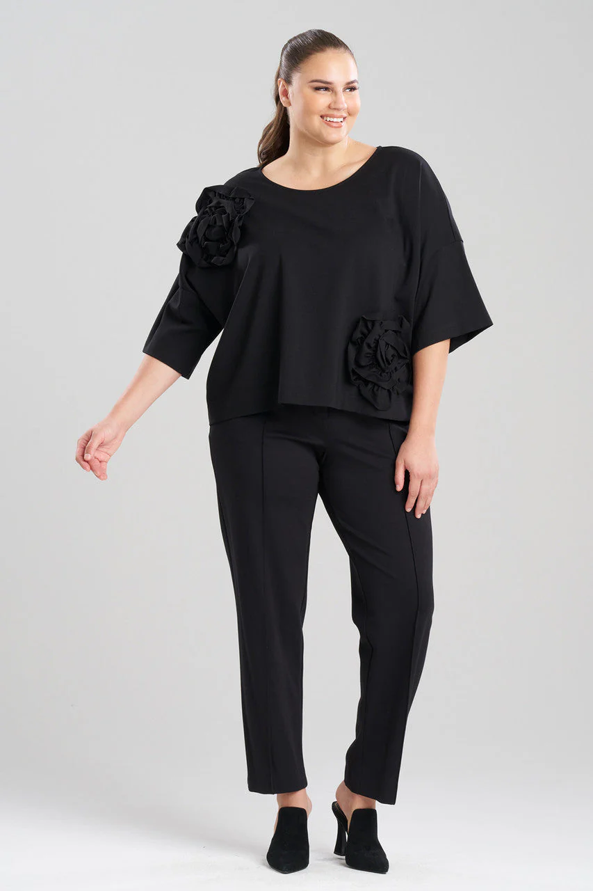 Light Weight Ponte Embroidered Top - Image 4