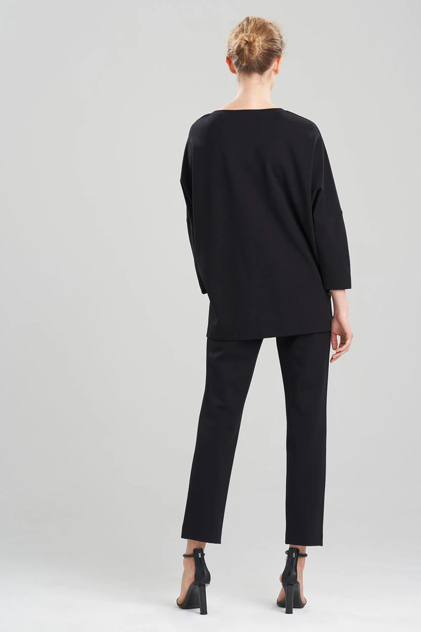Light Weight Ponte Oversized Embroidered Tunic - Image 5