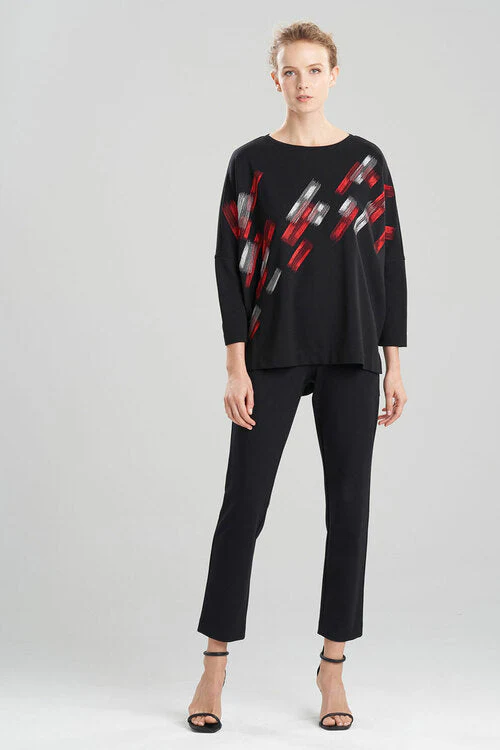 Light Weight Ponte Oversized Embroidered Tunic - Image 9