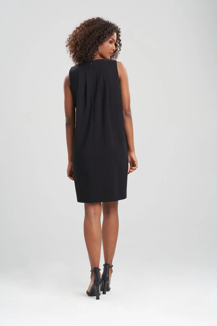 Light Weight Ponte Pleated Shift Dress - Image 2