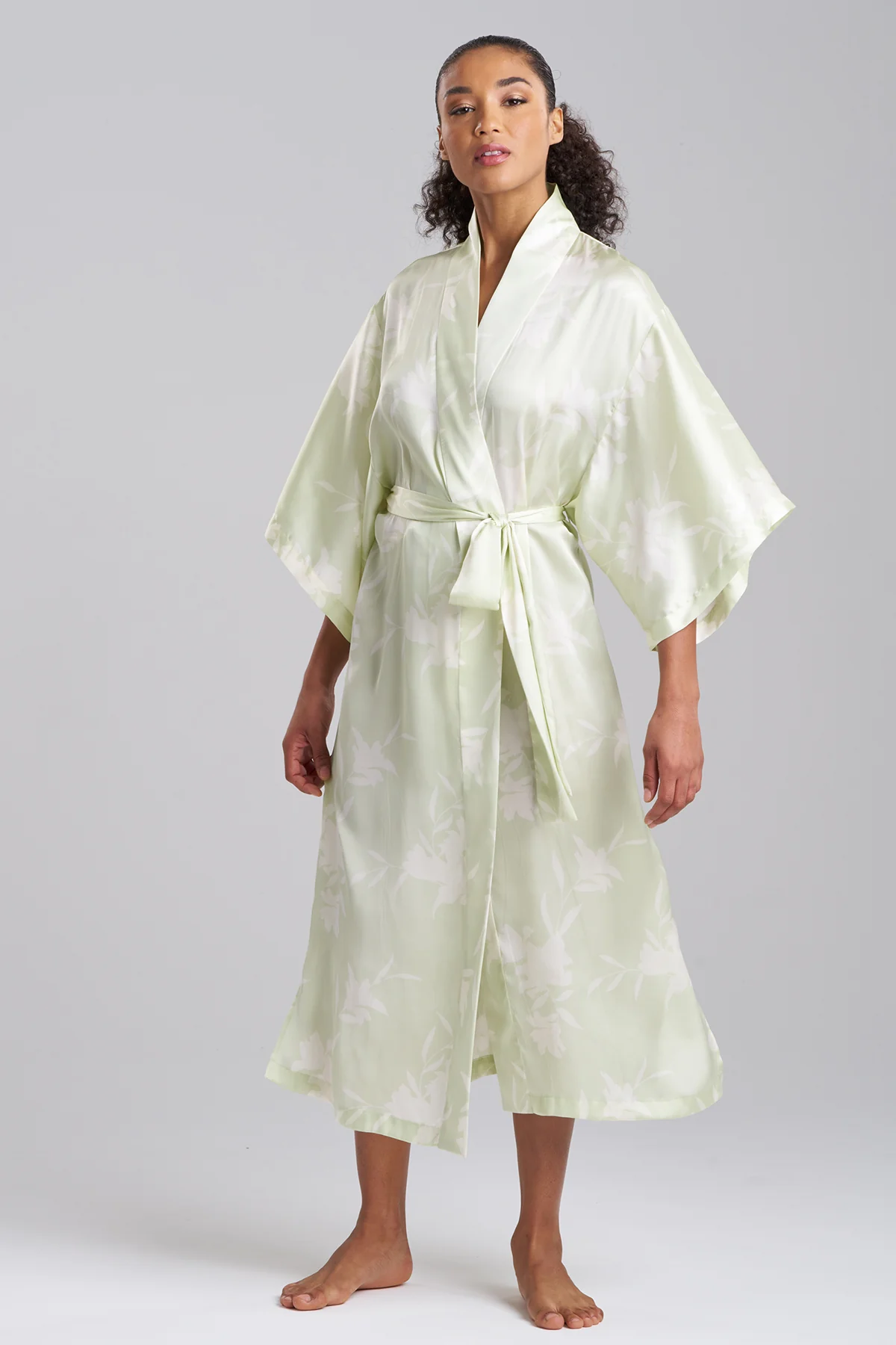 Lily Printed Satin Icon Robe