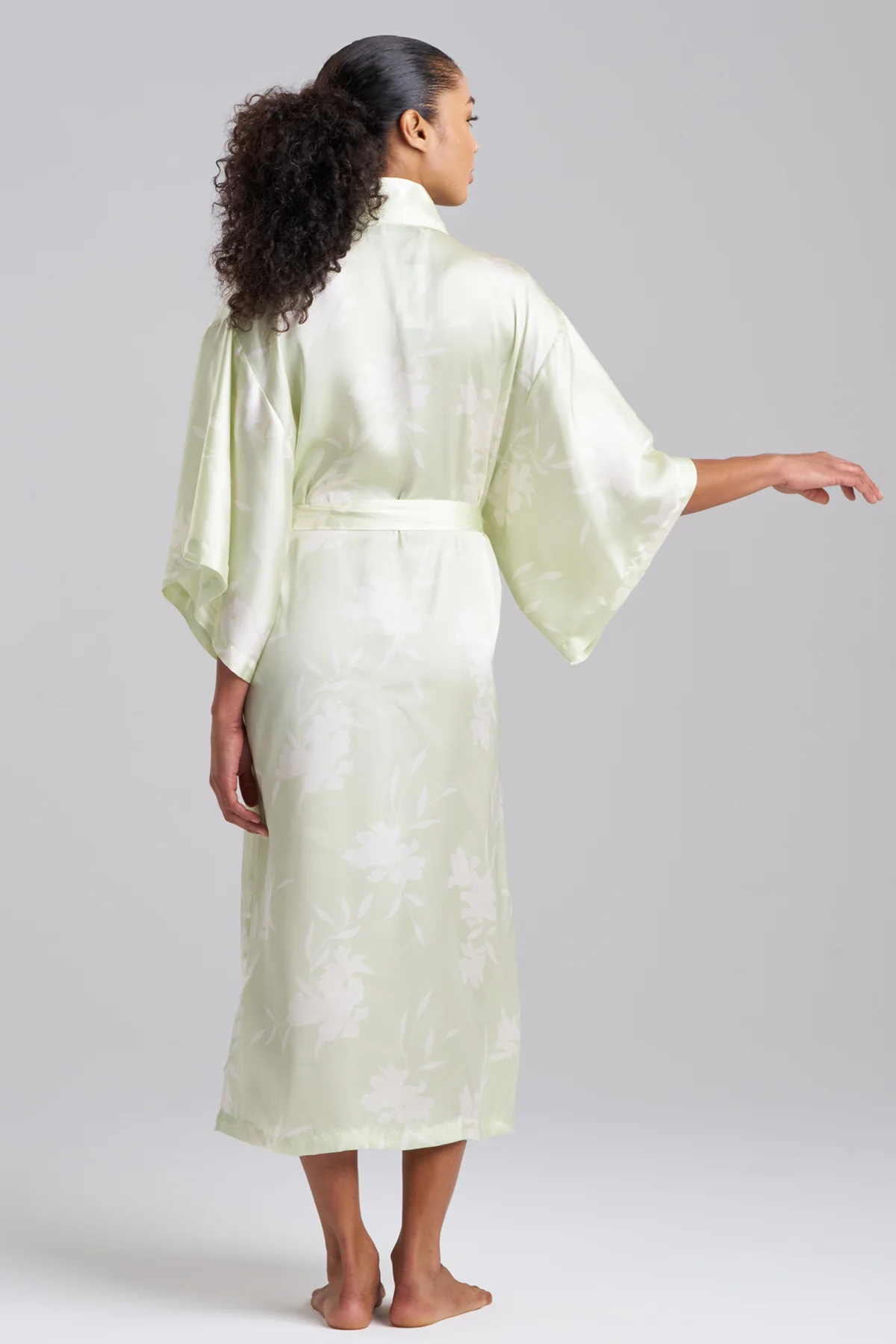 Lily Printed Satin Icon Robe - Image 2