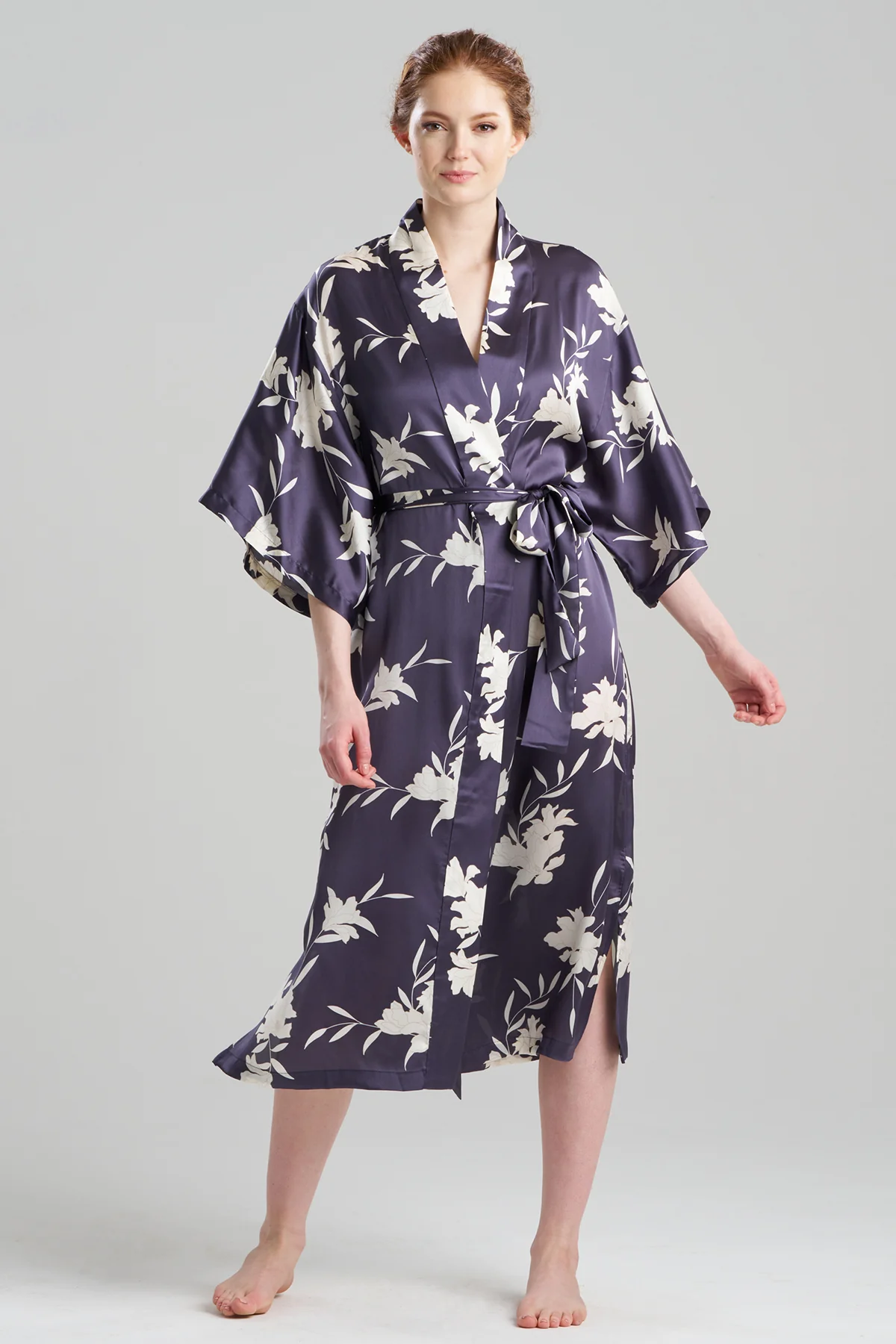 Lily Printed Satin Icon Robe