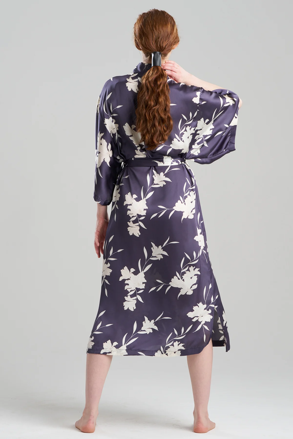 Lily Printed Satin Icon Robe - Image 2