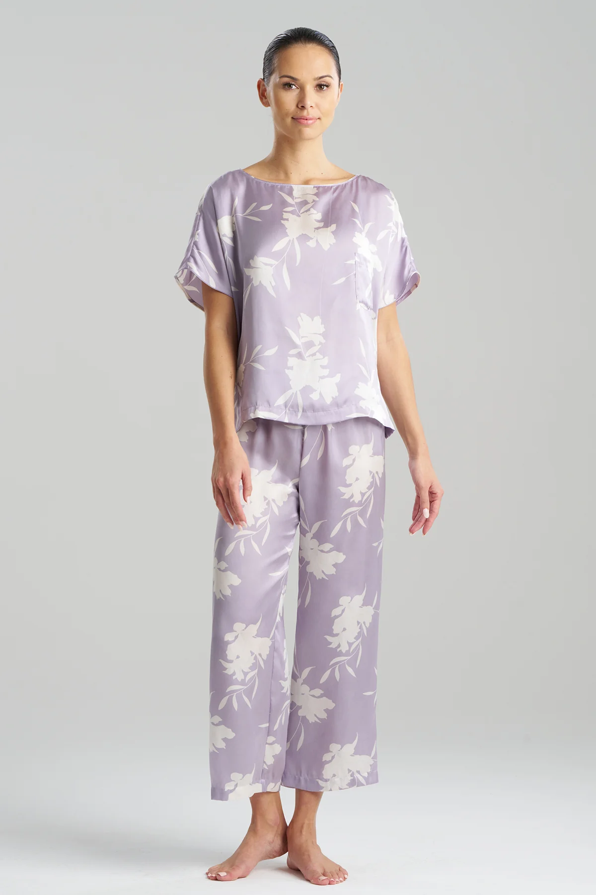 Lily Printed Satin Icon Short Sleeve PJ - Image 2