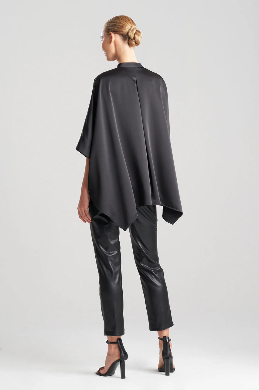 Luxe Charmeuse Beaded Poncho Top - Image 3