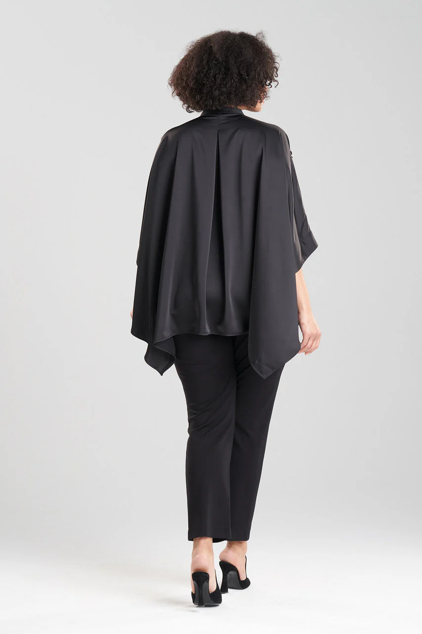 Luxe Charmeuse Beaded Poncho Top - Image 5
