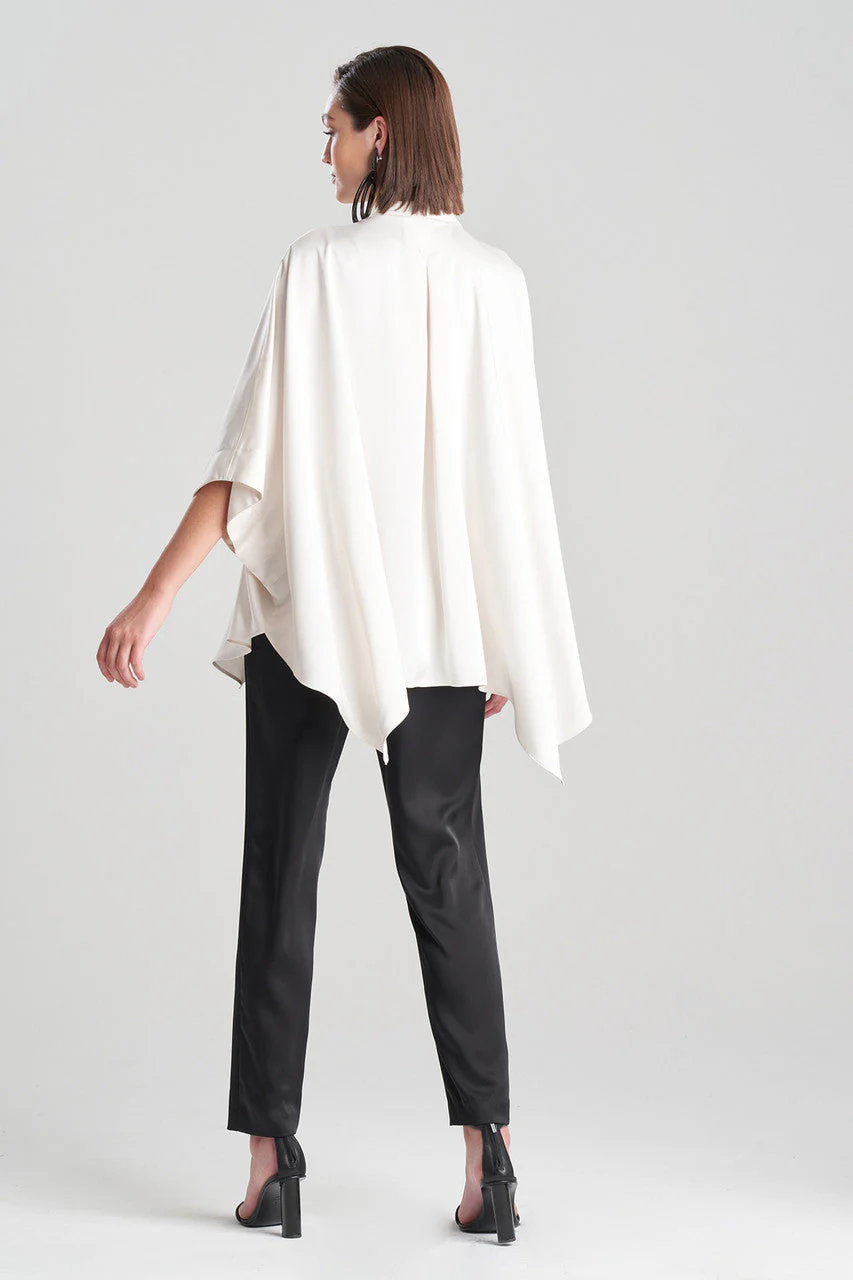 Luxe Charmeuse Beaded Poncho Top - Image 2