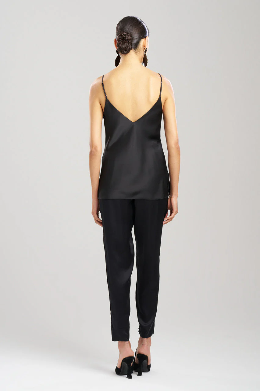 Luxe Charmeuse Embroidered V-Neck Cami - Image 2