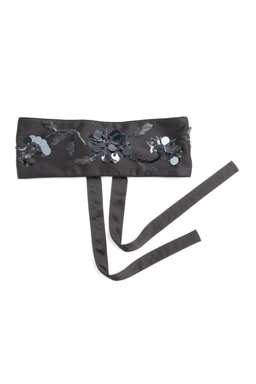 Luxe Charmeuse Obi Beaded Belt