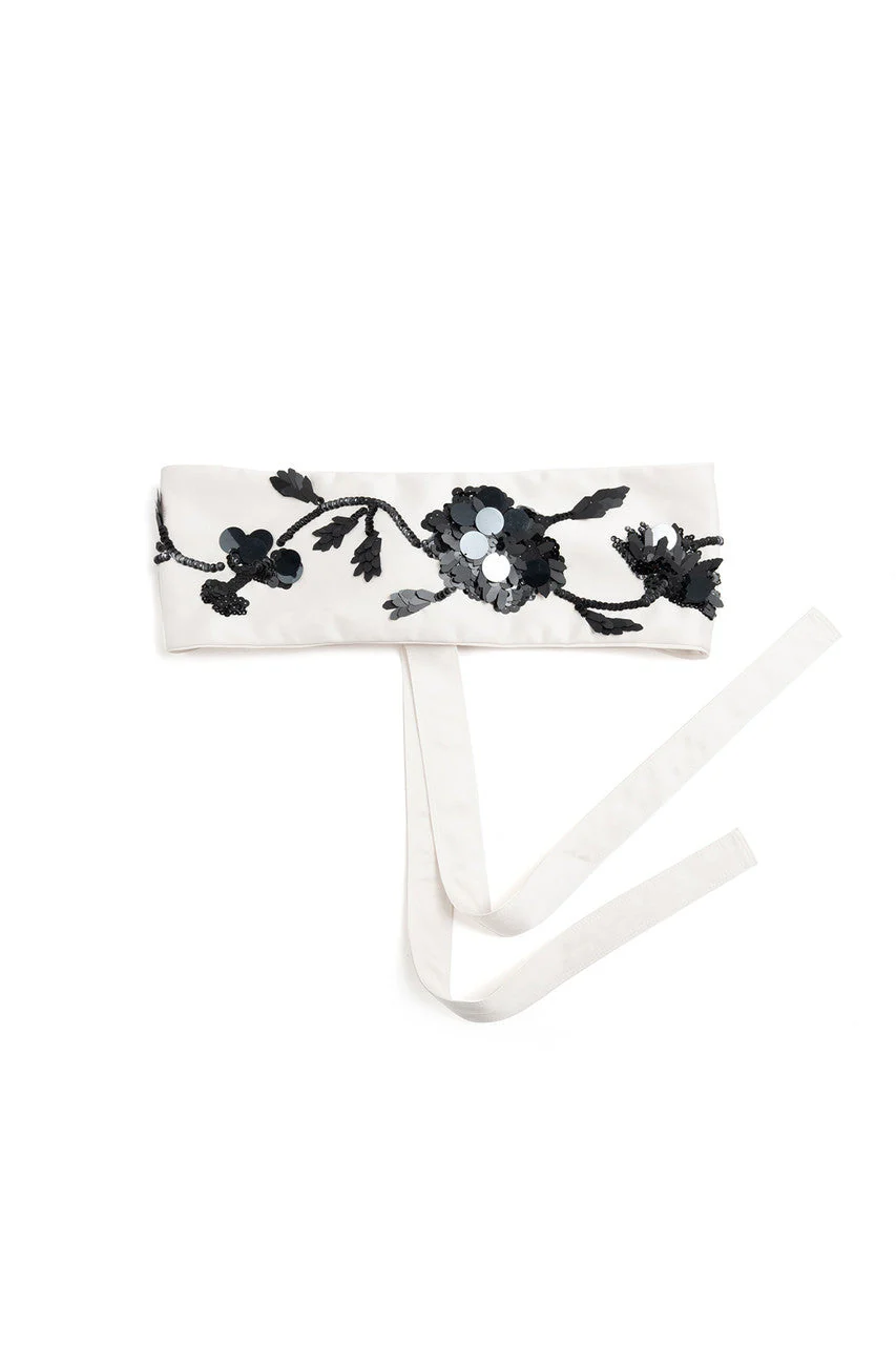 Luxe Charmeuse Obi Beaded Belt