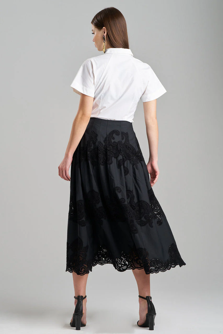 Madeira Cutwork Embroidered Maxi Skirt - Image 3