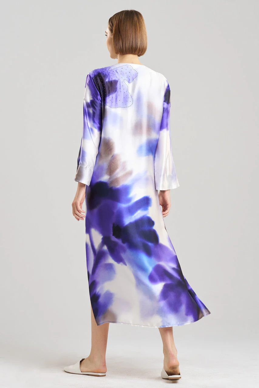 Malaga Embellished Silk Caftan - Image 2