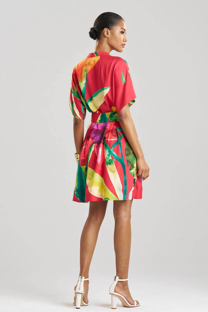 Mallorca Printed Cotton Silk Dress - Image 3