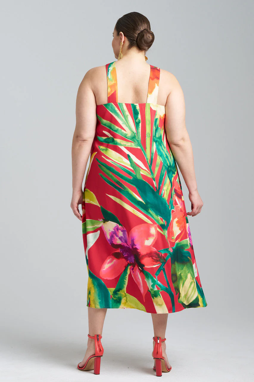 Mallorca Printed Cotton Silk Halter Dress - Image 5