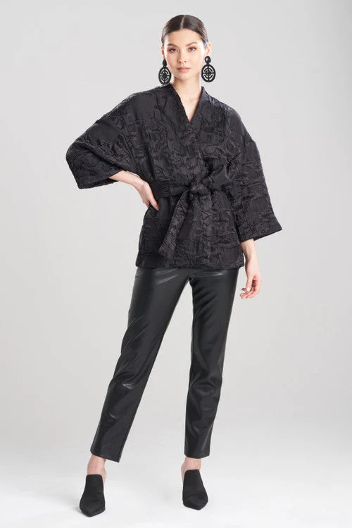 Matelassé Short Kimono Belted Topper - Image 6