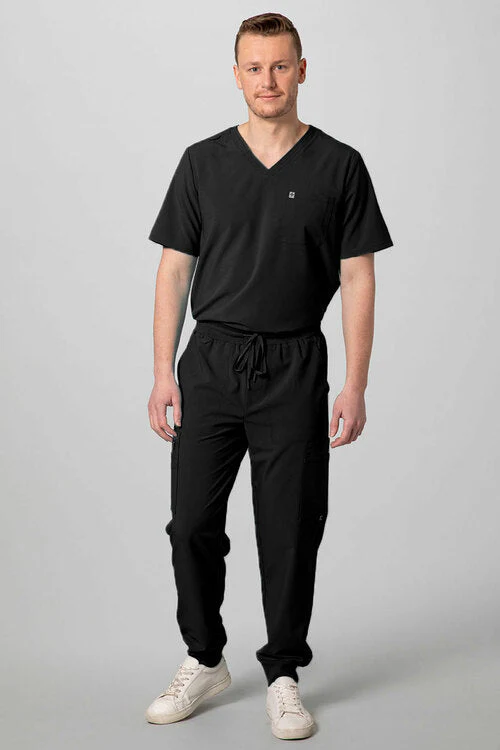 Men's 2-Pocket V-Neck Scrub Top