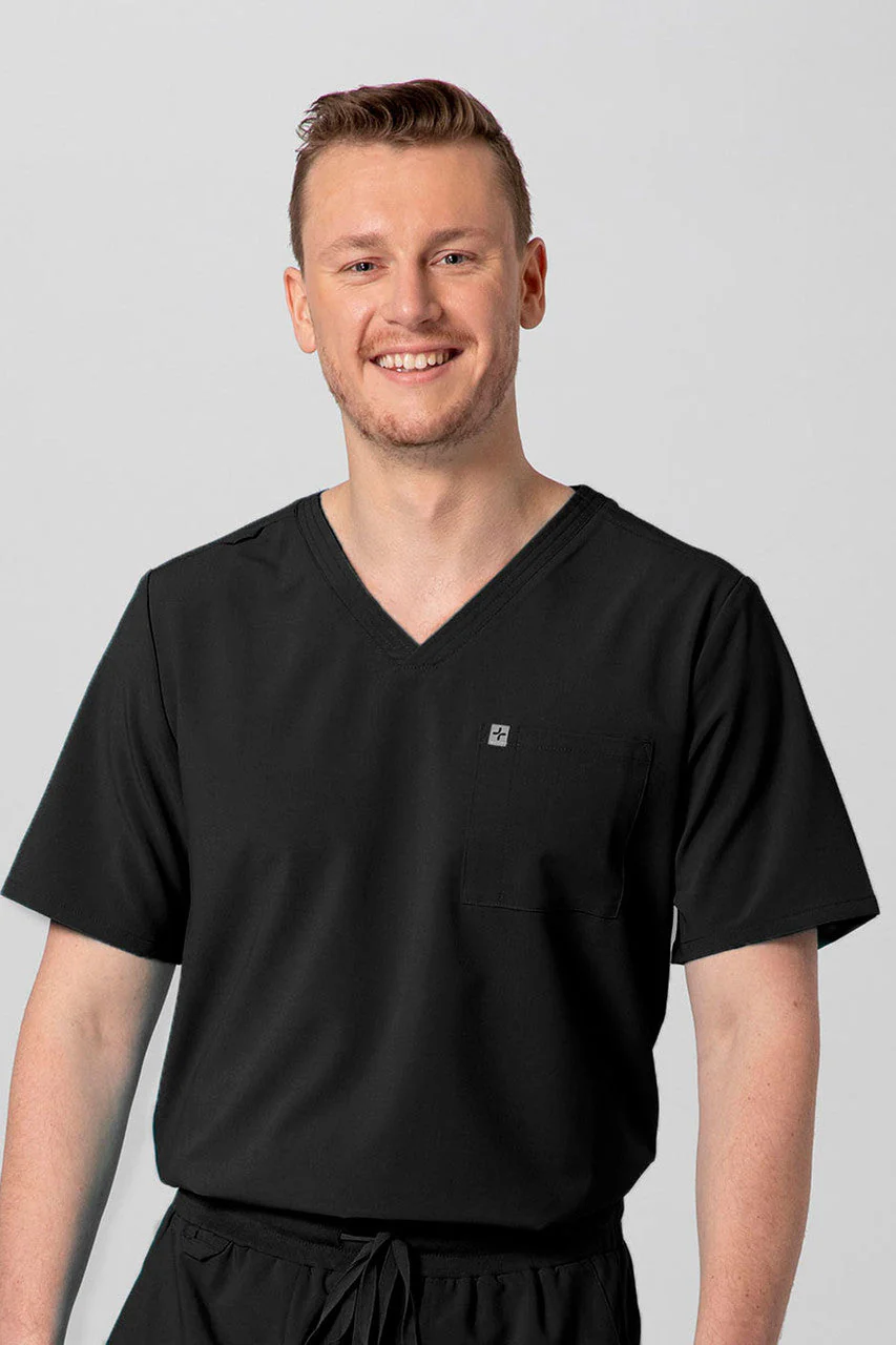 Men's 2-Pocket V-Neck Scrub Top - Image 2