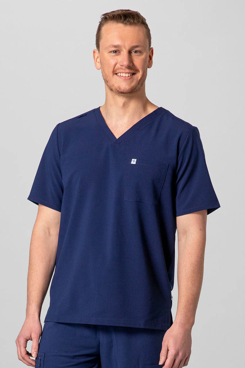 Men's 2-Pocket V-Neck Scrub Top - Image 4