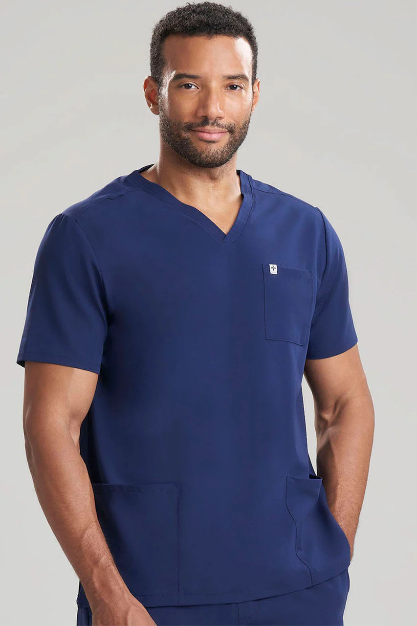 Men's 3-Pocket V-Neck Scrub Top - Image 4