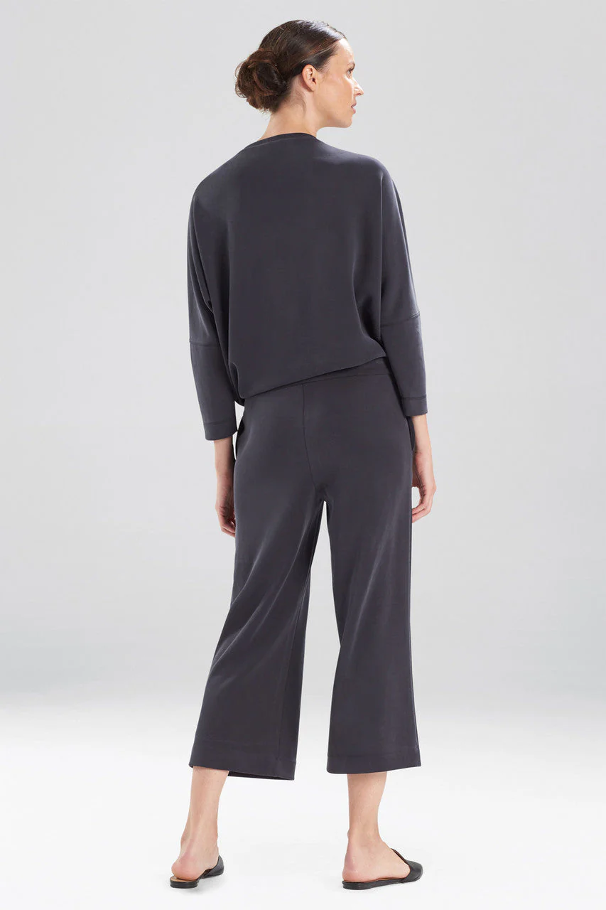 Mia - Sanded Jersey Cropped Pants - black sand - Image 3
