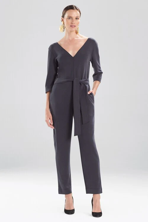 Mia - Sanded Jersey Jumpsuit - black sand - Image 6