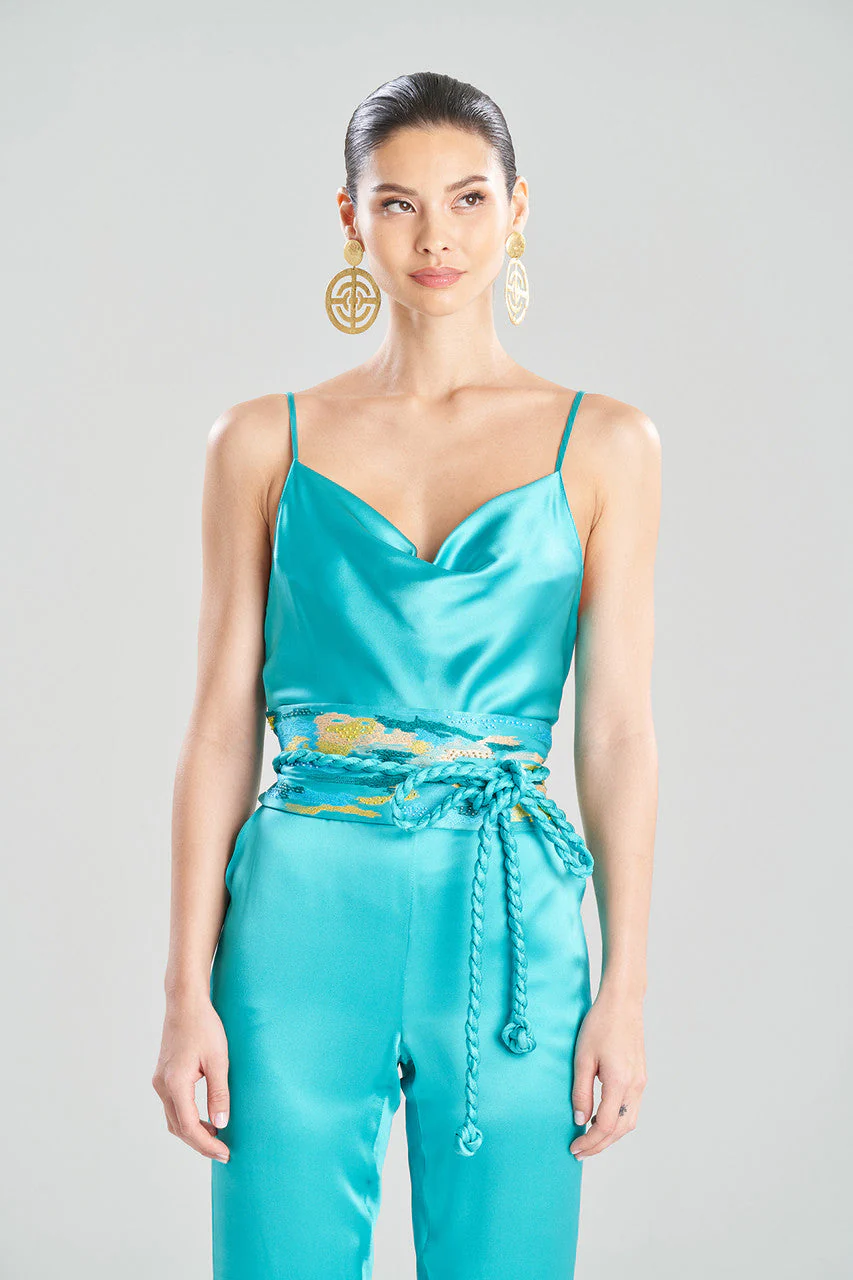 Minako Embroidery Obi Silk Belt - Image 2