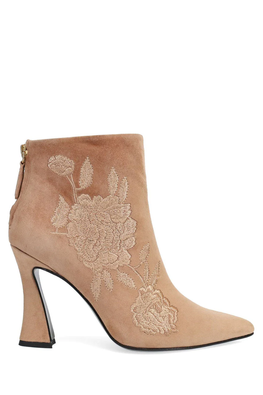 Mitsu Shugo Embroidery Square Heel Ankle Boot - Image 2