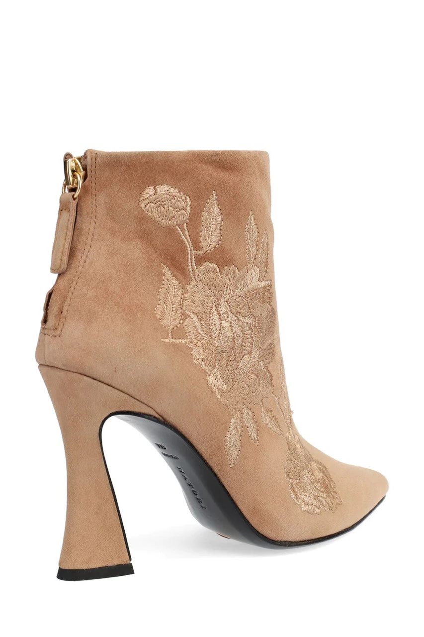 Mitsu Shugo Embroidery Square Heel Ankle Boot - Image 3
