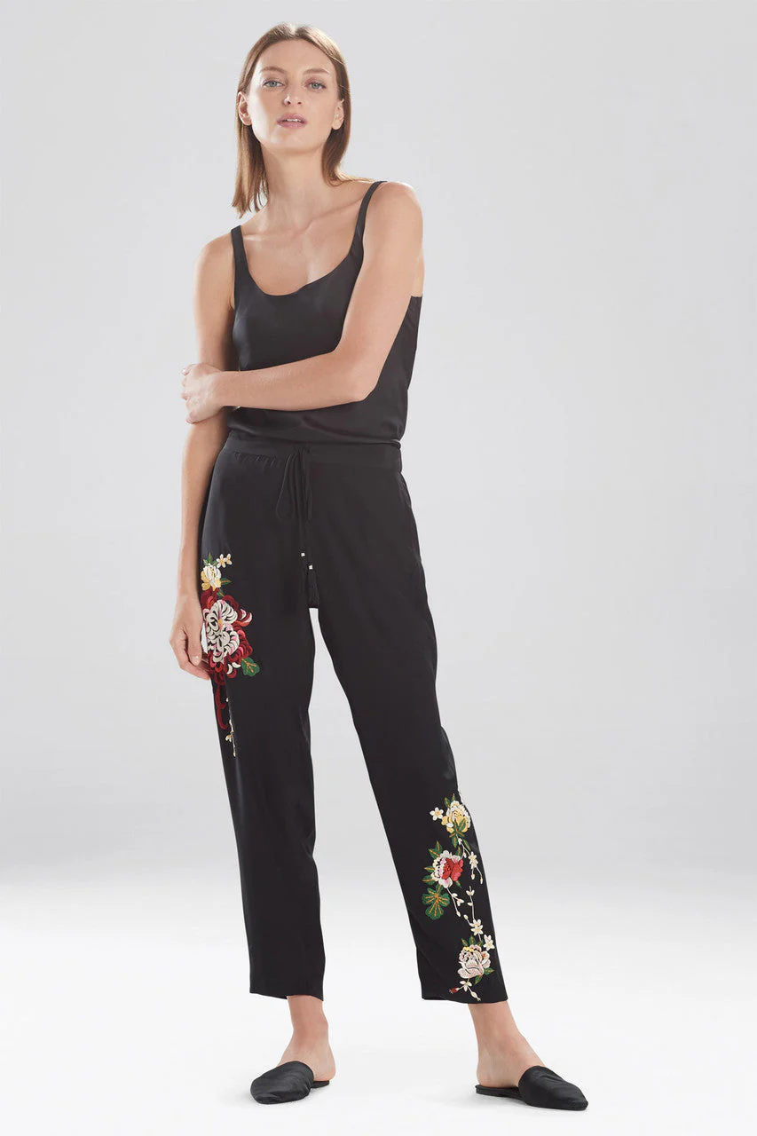 Miyabi Silk Embroidered Pants - Image 2
