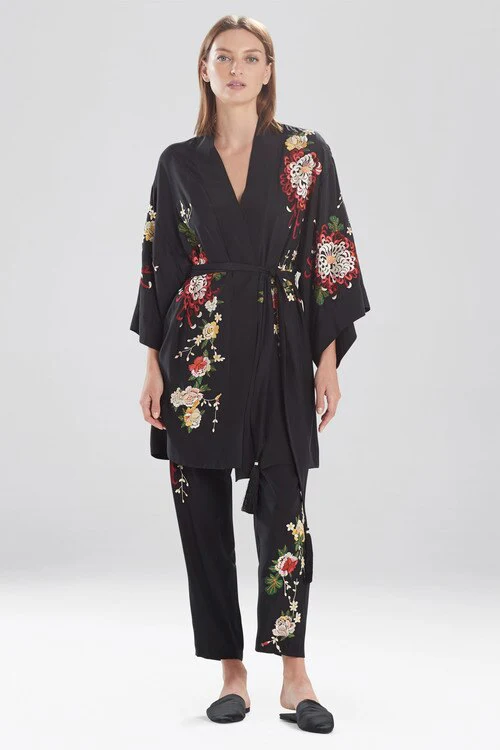 Miyabi Silk Embroidered Wrap - Image 7