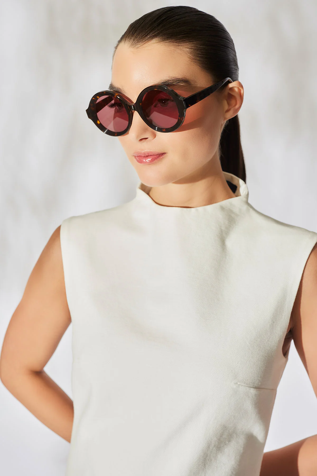 Nami Acetate Round Sunglasses - Image 5