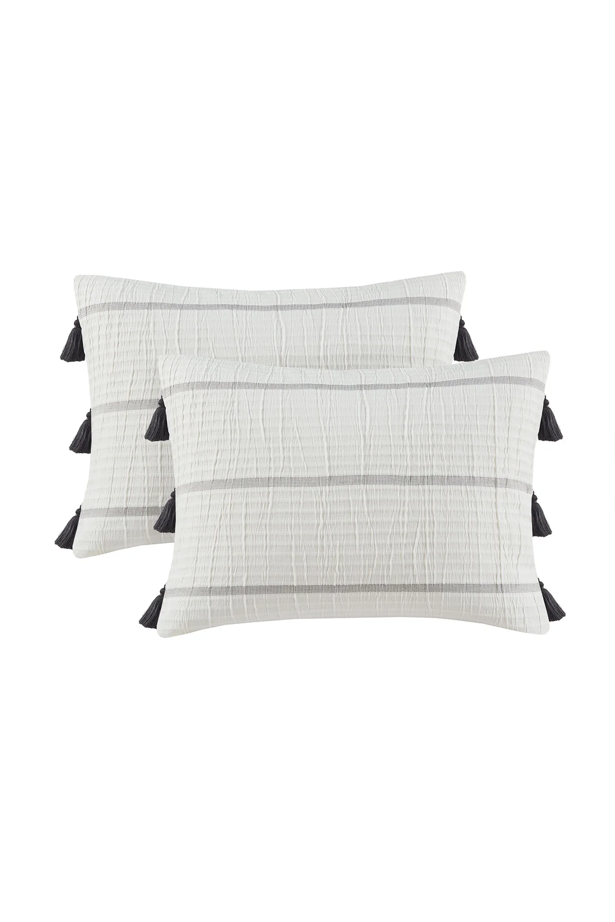 Naru 4 Piece Jacquard Stripe Comforter Mini Set - Image 4