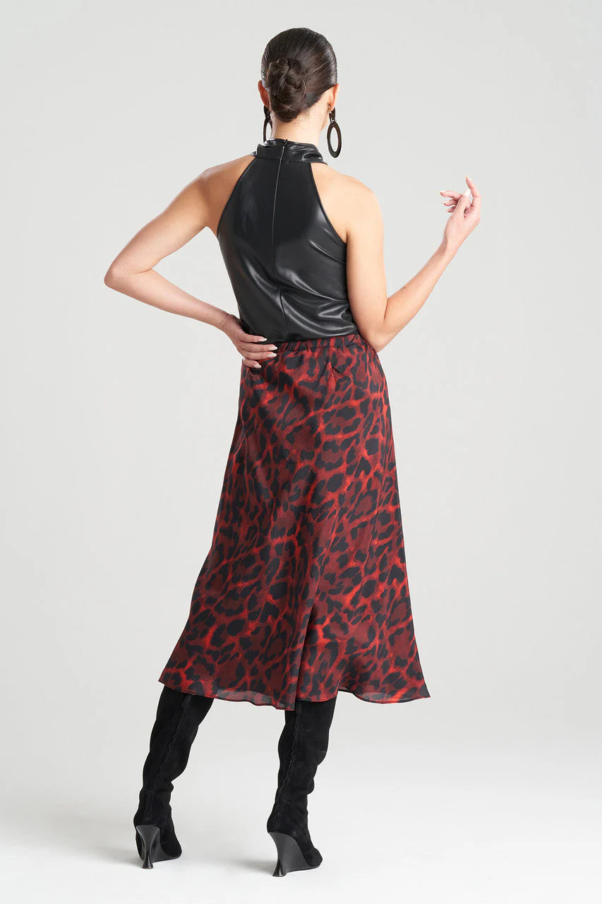 Ocelot Obi Silk Bias Skirt - Image 3