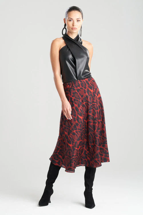 Ocelot Obi Silk Bias Skirt - Image 5