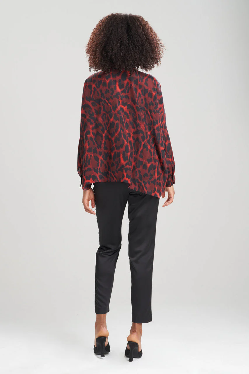 Ocelot Obi Silk Caftan Shirt - Image 4