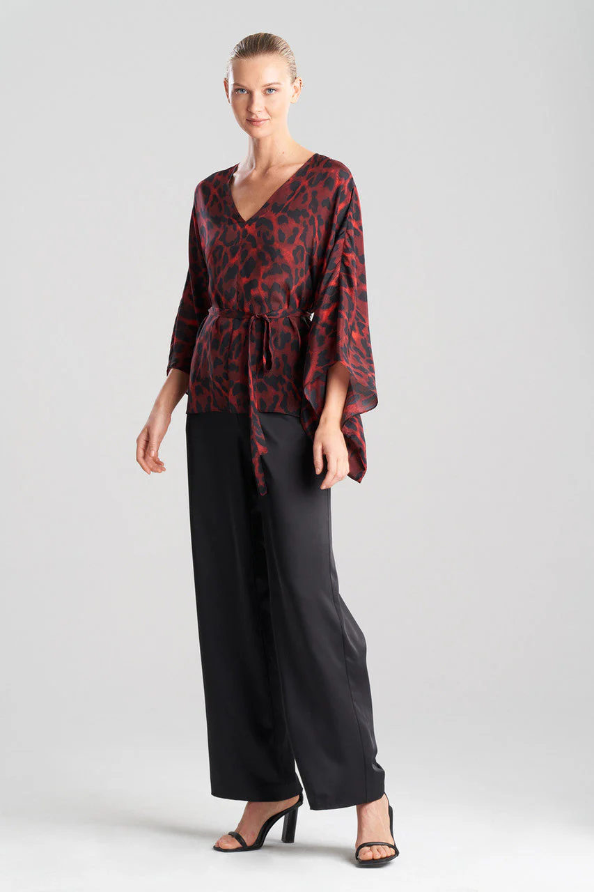 Ocelot Obi Silk Kimono Top - Image 2