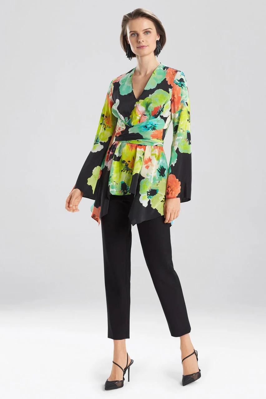 Ophelia Printed CDC Tie Front Top - Image 2