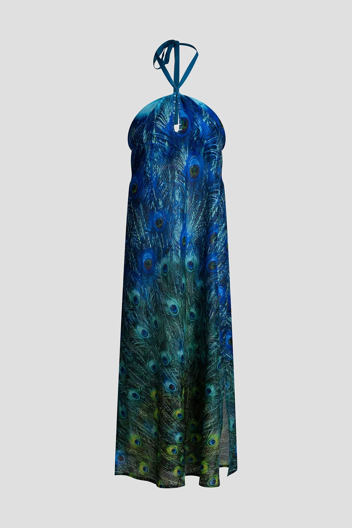 Peacock Cotton Voile Beaded Maxi Dress - Image 7