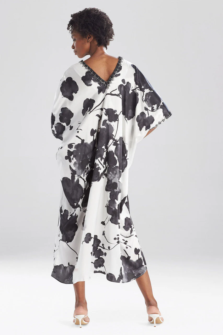 Peony Blossoms Silk Caftan - Image 3