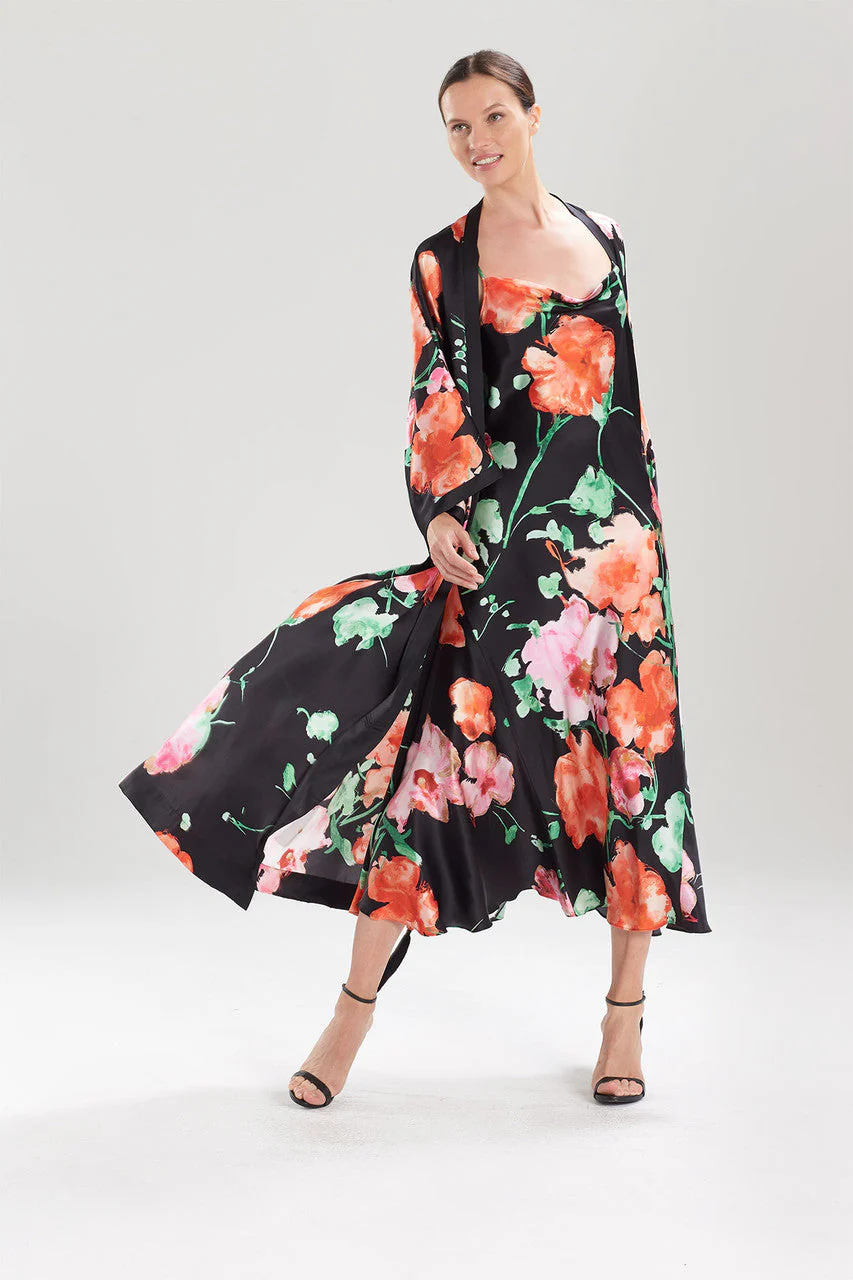 Peony Blossoms Silk Gown - Image 3