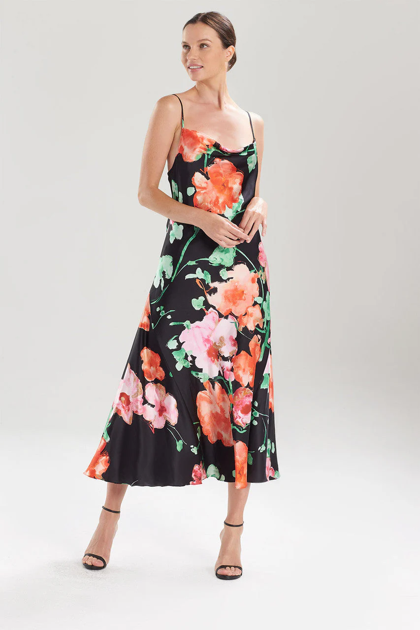 Peony Blossoms Silk Gown - Image 4