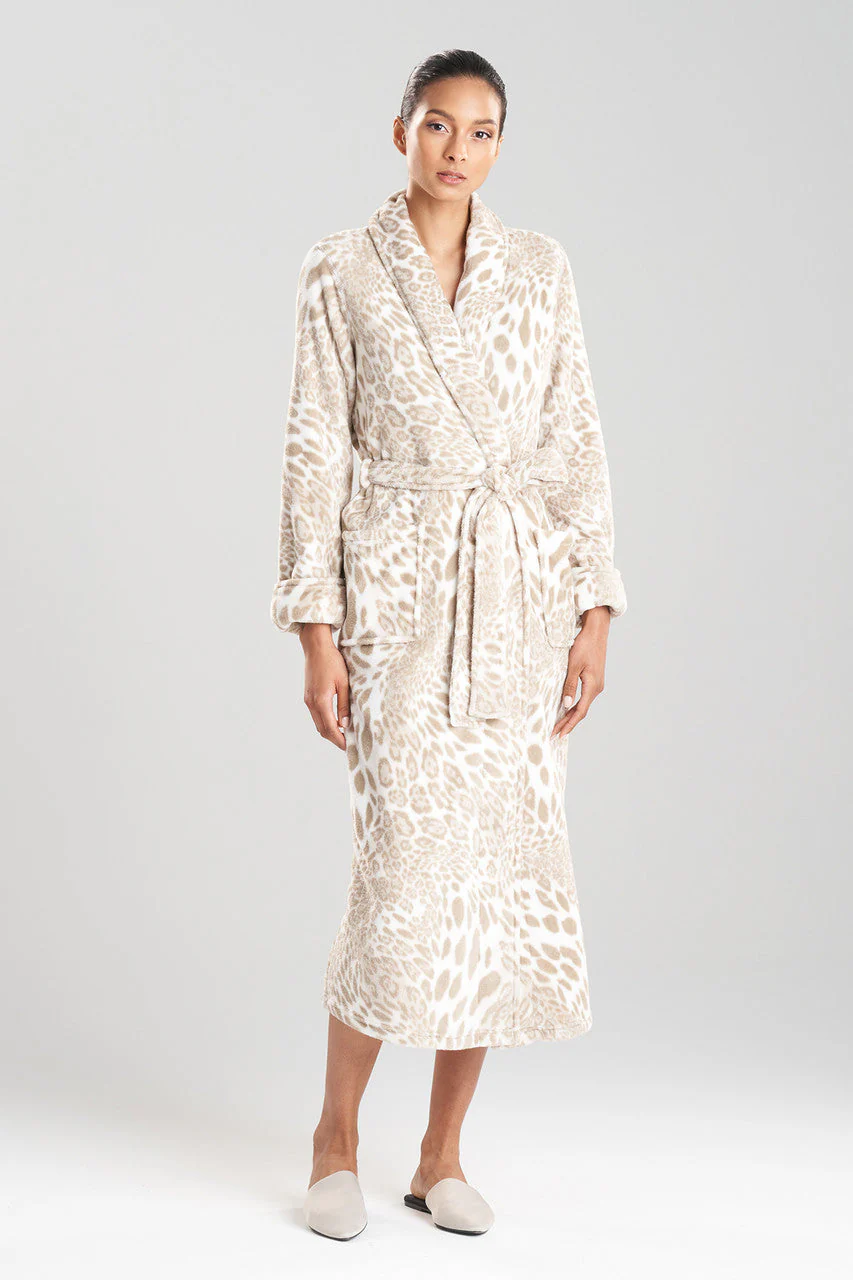 Plush Leopard Robe