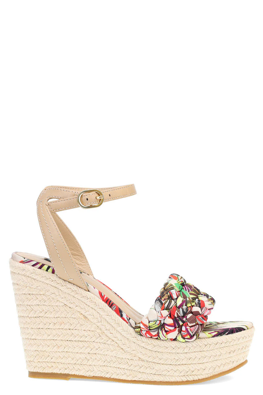 Rae Tropical Braided Wedge Sandals - Image 2
