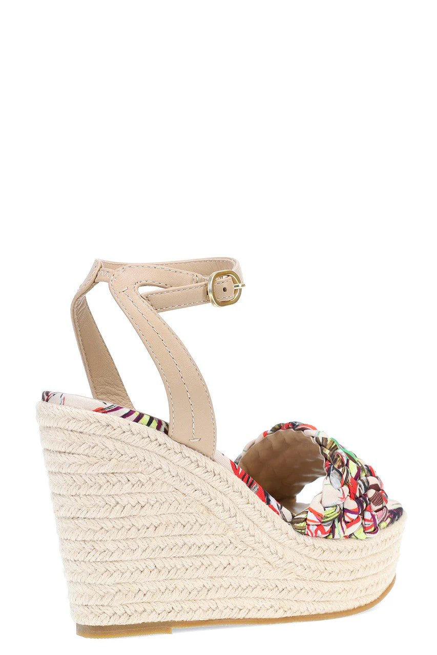 Rae Tropical Braided Wedge Sandals - Image 4