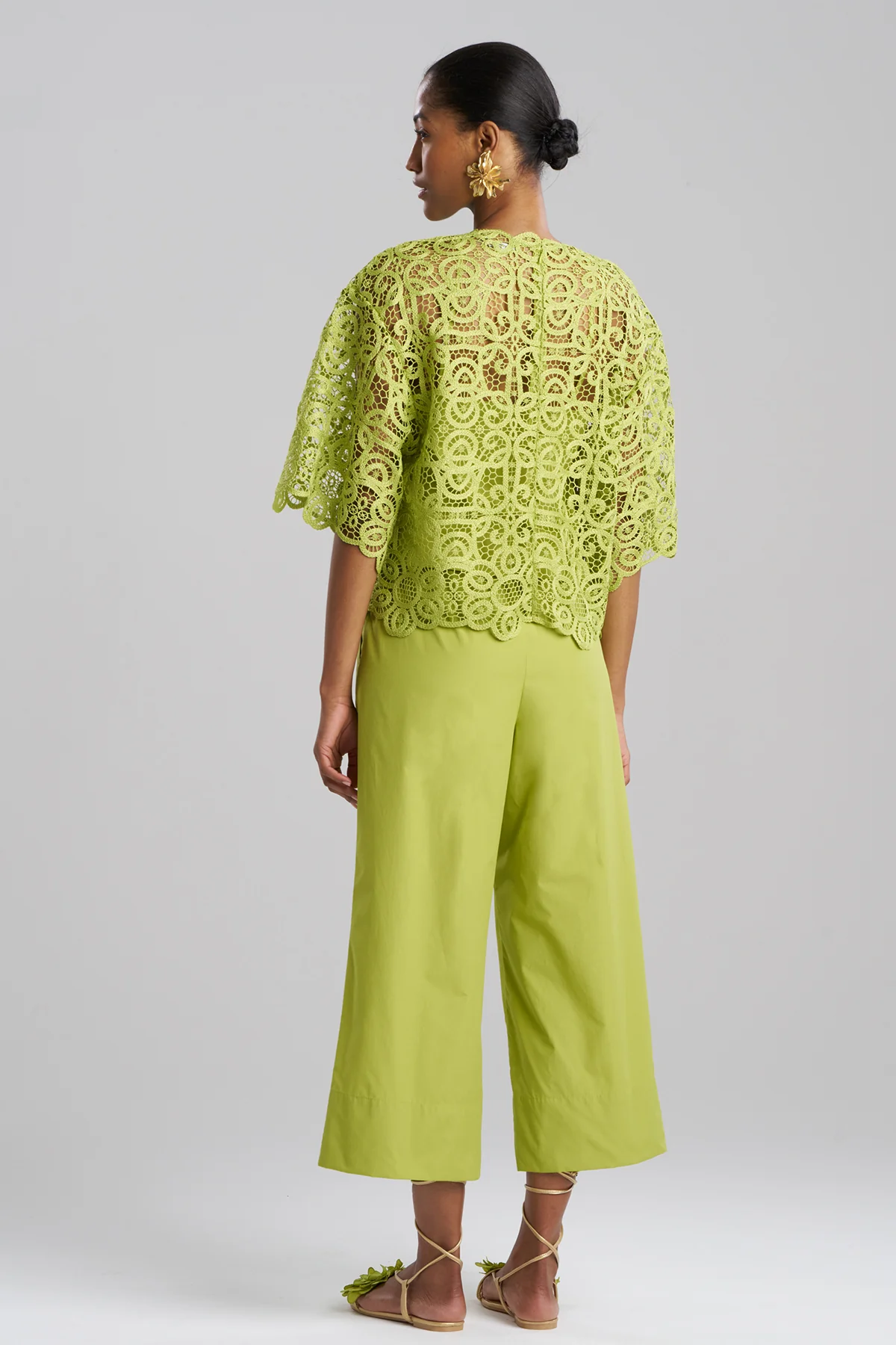 Raffia Lace T-Shirt Top - Image 2