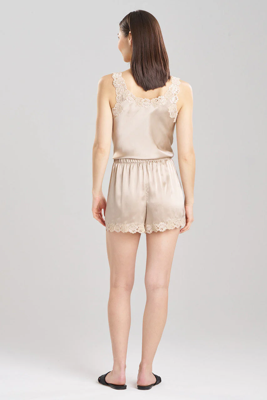 Rose Parfait Lace Trim Silk Shorts - Image 2